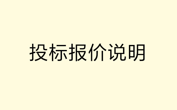 投標(biāo)報(bào)價(jià)說(shuō)明怎么寫(xiě)？